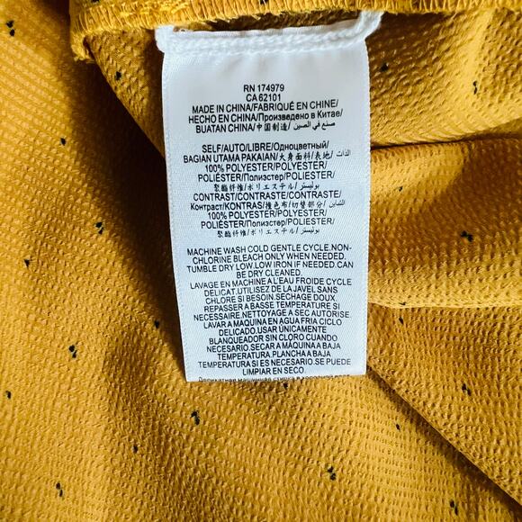 Bcbgmaxazria Mustard Printed Maxi Dress Size XS - Picture 6 of 8